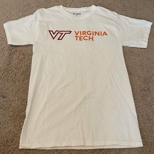 White Champion Virginia Tech T-Shirt in a size S.